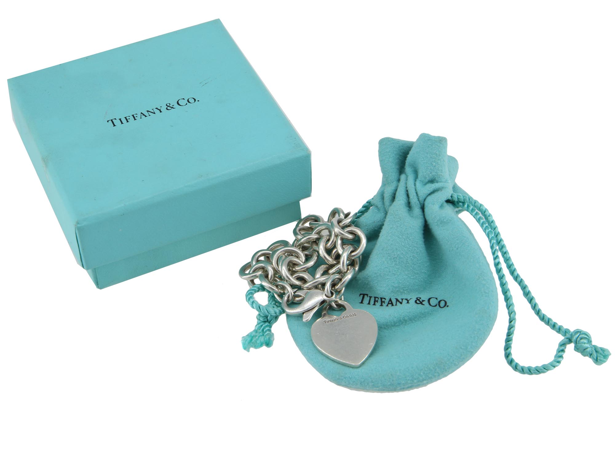 A TIFFANY & CO VINTAGE SILVER BRACELET CHAIN TAG PIC-1